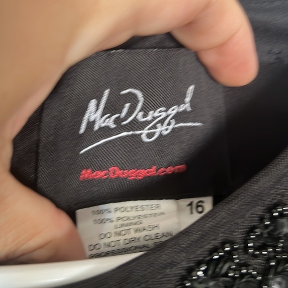 Mac Duggal 10748 NWOT HIGH NECK FLUTTER CAP SLEEVE GOWN - Picture 6 of 7